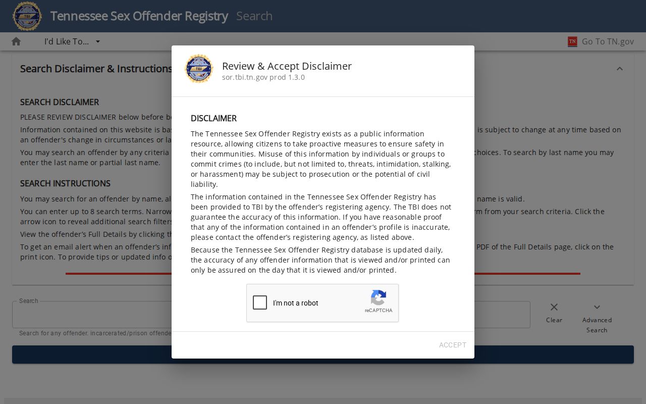 Montgomery County resident lookup reference for the TBI safety registry